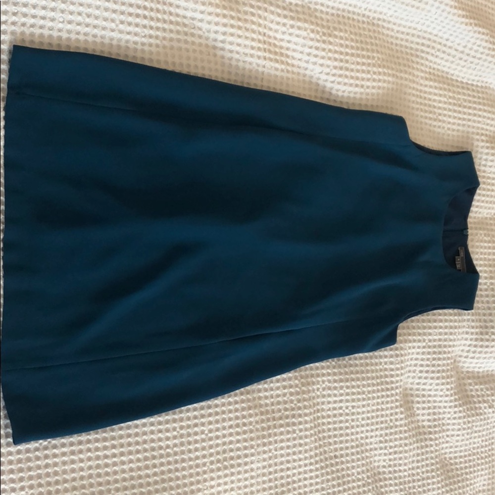 Teal color mini dress by Vince